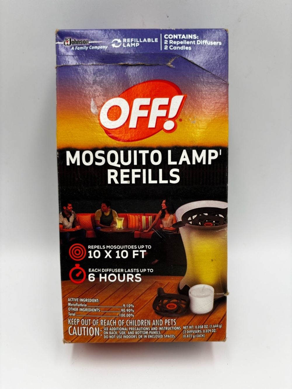 OFF! Mosquito Lamp Refills – Yellow/Orange Diffuser Candles (2-Pack)